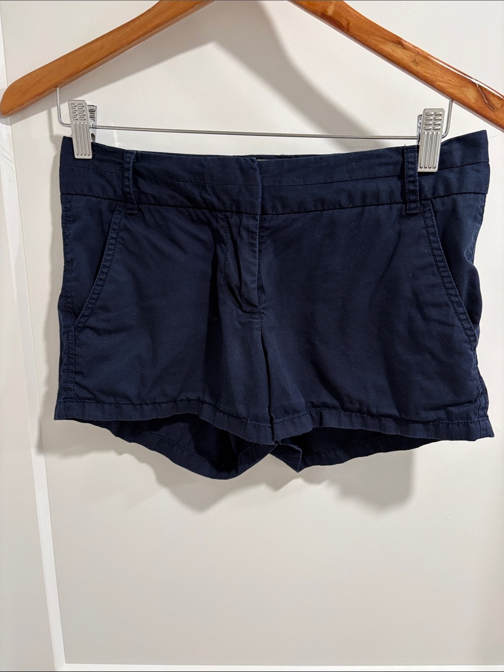 J. Crew Women's Navy Cotton-Blend Short Shorts